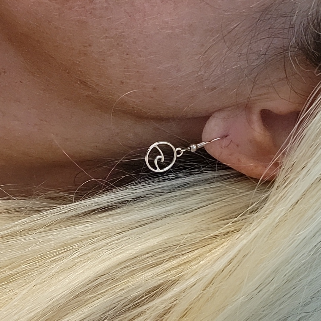 Beach Wave Dainty Earrings